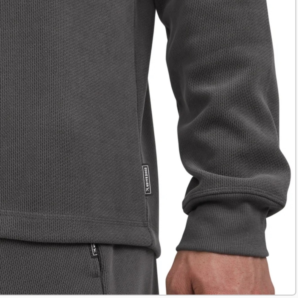 GAP Men's Charcoal Textured Hoodie - Picture 6 of 10
